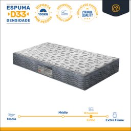 Cama Box Baú com Auxiliar Solteiro + Colchão Ortopédico D33 Ortobom Iso 100 88 Cm - 6