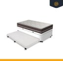 Ver imagem 2 de Box Baú + Aux e Colchão de Mola Anjos Classic Pocket 88 Cm