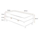 Ver imagem 2 de Cama Box com Baú Solteiro King Preta + Colchão de Molas Anjos Classic Superlastic 96x203x64cm
