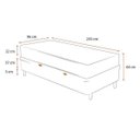 Ver imagem 3 de Cama Box com Baú Solteiro King Marrom + Colchão de Molas Anjos Classic Superlastic