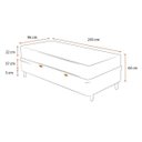 Ver imagem 2 de Cama Box com Baú Solteiro King Branca + Colchão de Molas Anjos Classic Superlastic