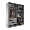 Ver imagem 4 de Guarda-Roupa Solteiro 2 Portas Belluno Cinza/Urbi