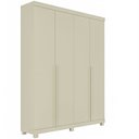 Ver imagem 2 de Guarda-Roupa Solteiro 4 Portas com Pés Imperatriz 100% MDF