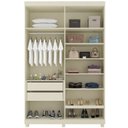 Ver imagem 4 de Guarda-Roupa Solteiro 4 Portas com Pés Imperatriz 100% MDF