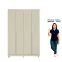Ver imagem 5 de Guarda-Roupa Solteiro 4 Portas com Pés Imperatriz 100% MDF