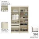 Ver imagem 6 de Guarda-Roupa Solteiro 4 Portas com Pés Imperatriz 100% MDF
