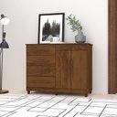 Ver imagem 2 de Cômoda Sapateira para Quarto 05 Gavetas e 02 Portas Livia Imbuia - Pallazio