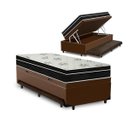 Ver imagem 1 de Cama Box Baú e Auxiliar Solteiro + Colchão Molas Ortobom Physical Nanolastic 88x188x65cm