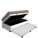Ver imagem 4 de Cama Box Baú e Auxiliar Solteiro + Colchão de Molas Ensacadas Anjos Classic 88 Cm