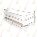 Ver imagem 2 de Cama Box Baú e Auxiliar Solteiro + Colchão de Molas Ensacadas Anjos Classic 88x188x64cm