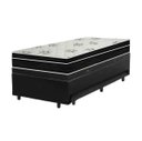 Ver imagem 4 de Cama Box Baú e Auxiliar Solteiro Preta + Colchão Molas Ortobom Physical Nanolastic