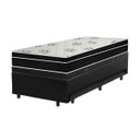 Ver imagem 4 de Cama Box Baú e Auxiliar Solteiro Preta + Colchão Molas Ortobom Physical Nanolastic