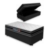 Cama Box Baú Solteiro King + Colchão Espuma D33 Castor Black White Double Face 96x203x69cm - 1