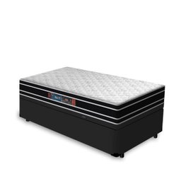 Cama Box Baú Solteiro King + Colchão Espuma D33 Castor Black White Double Face 96x203x69cm - 3