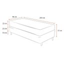 Ver imagem 2 de Cama Box Solteiro King Marrom + Colchão de Molas Anjos Classic Superlastic 96x203x57cm