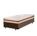 Ver imagem 1 de Cama Box Solteiro King Marrom + Colchão de Molas Ensacadas Anjos Classic Mola Ensacada