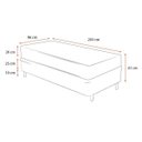 Ver imagem 2 de Cama Box Solteiro King Marrom + Colchão de Molas Ensacadas Anjos Classic Mola Ensacada