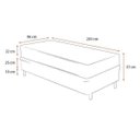 Ver imagem 2 de Cama Box Solteiro King Branca + Colchão de Molas Anjos Classic Superlastic 96x203x57cm