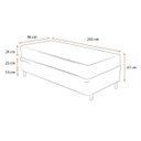 Ver imagem 2 de Cama Box Solteiro King + Colchão de Molas Ensacadas - Anjos - Classic Mola Ensacada - 96x203x61cm