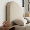 Ver mais imagens de Cabeceira Cama Box Queen Colli 160cm Estofada Orgânica Moderna Linho Bege - Desk Design