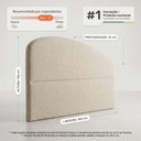 Ver imagem 4 de Cabeceira Cama Box Queen Colli 160cm Estofada Orgânica Moderna Linho Bege - Desk Design