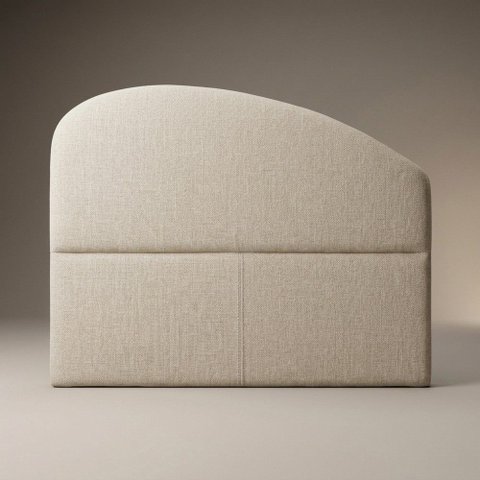 Cabeceira Cama Box Queen Colli 160cm Estofada Orgânica Moderna Linho Bege - Desk Design