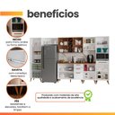 Ver imagem 4 de Armário de Cozinha Completa Vidro Reflecta com Adega 11 Portas 4 Gavetas Favorita Branco/Nature