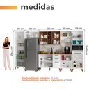 Ver imagem 3 de Armário de Cozinha Completa Vidro Reflecta com Adega 11 Portas 4 Gavetas Favorita Branco/Nature
