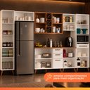 Ver imagem 6 de Armário de Cozinha Completa Vidro Reflecta com Adega 11 Portas 4 Gavetas Favorita Branco/Nature