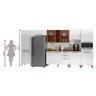 Armário De Cozinha Completa Vidro Reflecta Com Adega 11 Portas 4 Gavetas Favorita Branco/Nature - 11