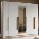 Ver imagem 1 de Guarda-roupa Casal 8 Portas Batentes com Espelho Venus Madesa