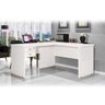 Mesa para Escritório e Home Office em L com 2 Gavetas Tauros Off White - 1