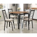 Ver imagem 2 de Kit Mesa de Jantar Marva 91cm com 04 Cadeiras Delaware Cedro Ferro Preto - Pallazio