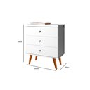 Ver imagem 6 de Mesa Cabeceira 3 Gavetas Branca J&a Móveis Status 69x60x34