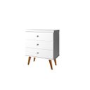 Ver imagem 2 de Mesa Cabeceira 3 Gavetas Branca J&a Móveis Status 69x60x34