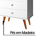 Ver imagem 4 de Mesa Cabeceira 3 Gavetas Branca J&a Móveis Status 69x60x34