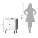Ver imagem 7 de Mesa Cabeceira 3 Gavetas Branca J&a Móveis Status 69x60x34