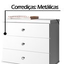 Ver imagem 3 de Mesa Cabeceira 3 Gavetas Branca J&a Móveis Status 69x60x34