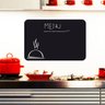 Adesivo Parede Cozinha Menu Recados Receitas Lousa Giz: Preto/ 30x50 cm - 1