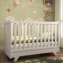 Ver imagem 1 de Berço Americano Retrô 2 em 1 Branco Brilho com Colchão Baby Physical - Móveis Peroba