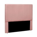 Ver imagem 1 de Cabeceira Queen Anya Estofada Fixação no Box Madeira Veludo Rosa Loja Sheep