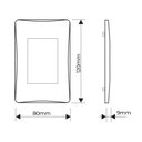 Ver imagem 2 de Placa com Suporte Fame Habitat 4x2 para 3 Módulos Horizontais Branco