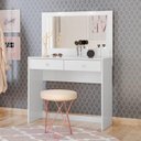 Ver imagem 2 de Penteadeira Camarim Léia com 2 Gavetas Branco - Móveis Henn