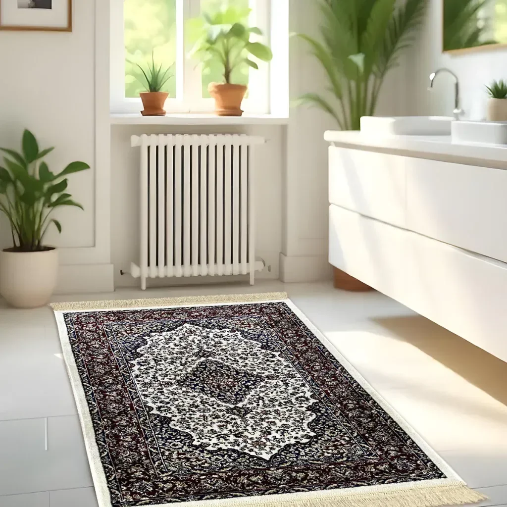 Ver imagem 3 de 1 Tapete Banheiro Belga Grande Absorvente Es Cl 66 X 110 Vr - D9cla Vermelho Vermelho Branco - Class