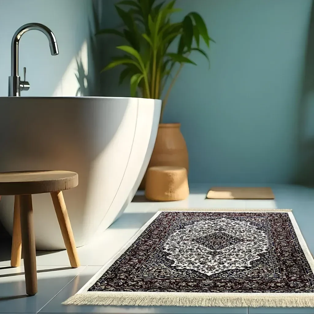 Ver imagem 4 de 1 Tapete Banheiro Belga Grande Absorvente Es Cl 66 X 110 Vr - D9cla Vermelho Vermelho Branco - Class