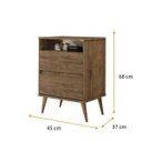 Ver imagem 2 de Mesa de Cabeceira 2 Gavetas Lotus Jequitibá