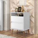 Ver imagem 3 de Mesa de Cabeceira 2 Gavetas Lotus Branca
