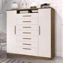 Ver imagem 1 de Cômoda 2 Portas 7 Gavetas Jequitibá/Off White J&A Móveis Mega 157x157x47