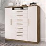 Cômoda 2 Portas 7 Gavetas Jequitibá/Off White J&A Móveis Mega 157x157x47 - 1