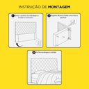 Ver imagem 6 de Cabeceira Estofada Cama Box Casal La Italian 140cm Corano Preto - Abmaza